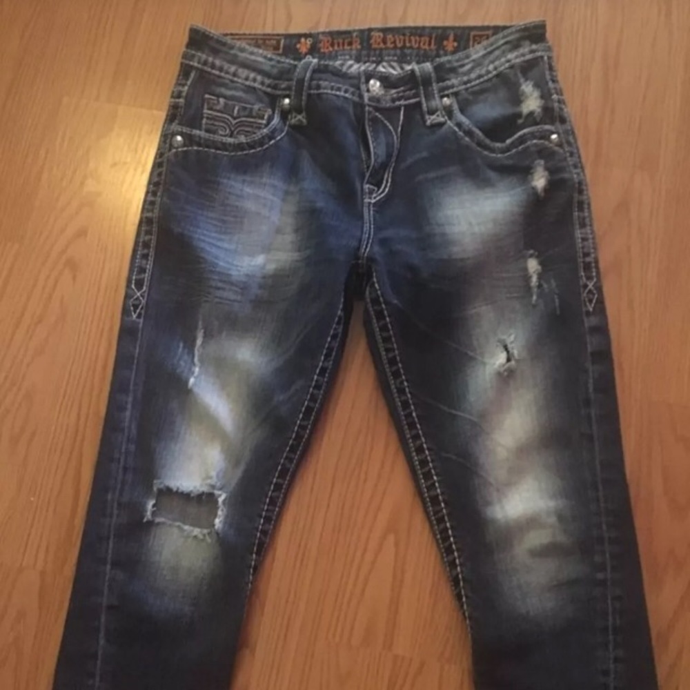 Rock Revival Crop Boyfriend Jeans